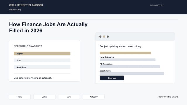 How Finance Jobs Are Actually Filled in 2026 | Wall Street Playbook ...