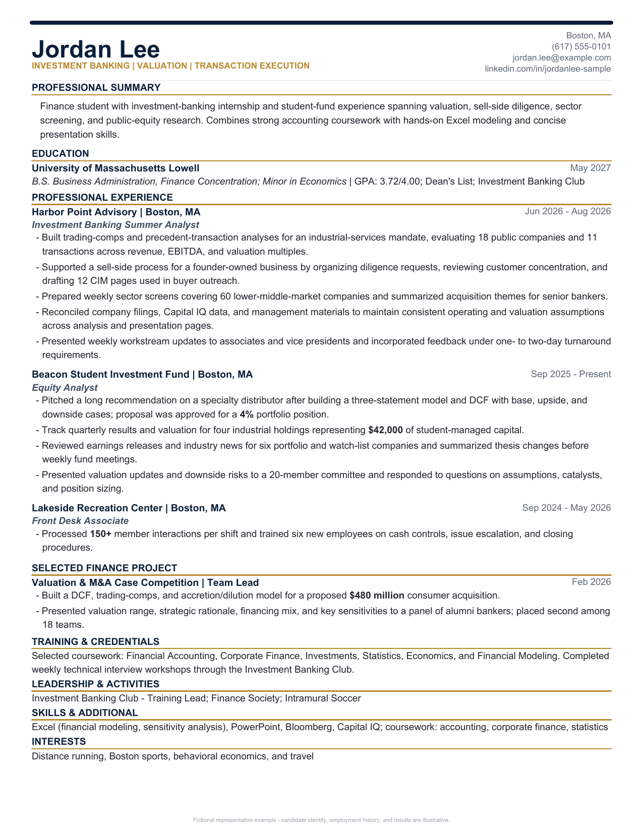 Jordan Lee after resume example