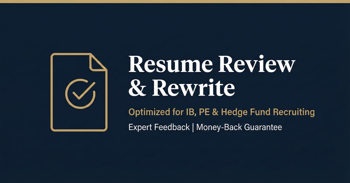 Real Estate Private Equity Resume Review | REPE Resume 2026 | Wall ...